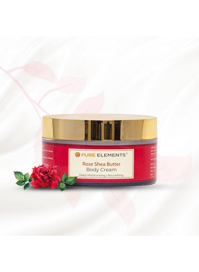 PURE ELEMENTS Rose Shea Butter Body Cream Enriched With Rose Oil And Shea Butter No Mineral Oil Made With Natural Ingredients - Image 1