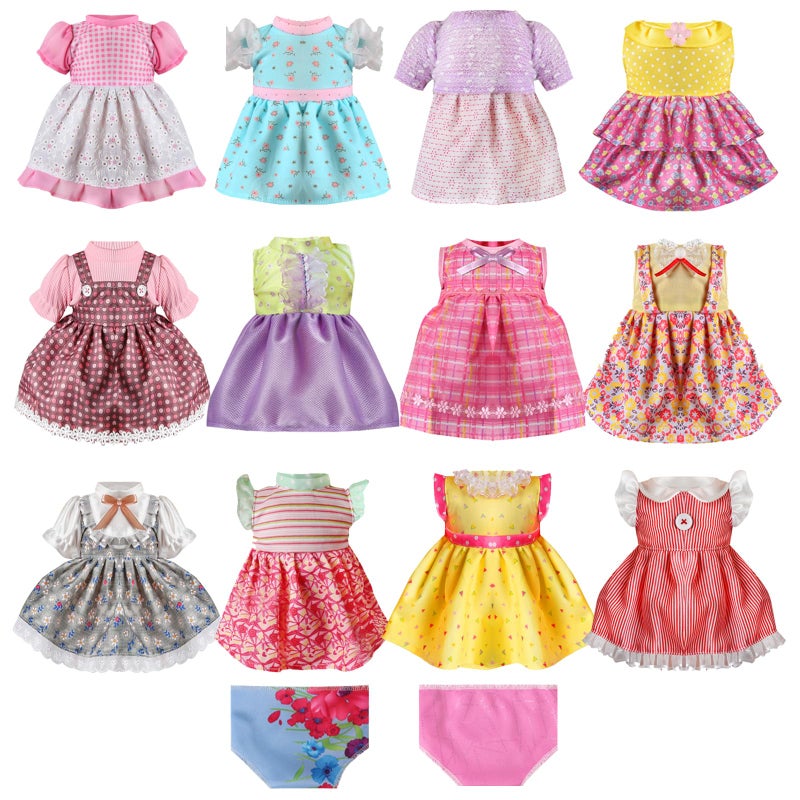 MLcnleS Alive Baby Doll Clothes and Accessories  12 Sets Girl Doll Princess Dress for 1214 Inch Dolls  Cute Outfits for Little Girls Christmas  Birthday - Image 2