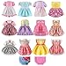 MLcnleS Alive Baby Doll Clothes and Accessories  12 Sets Girl Doll Princess Dress for 1214 Inch Dolls  Cute Outfits for Little Girls Christmas  Birthday - Image 4