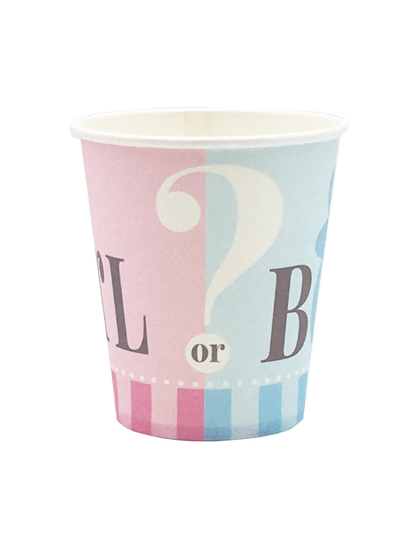 Bluejw Suitable For 16 Guests Party Supply Tableware Set Gender Disclosure Party Supplies Paper Tray Paper Cup Knife And Fork Set - Image 4