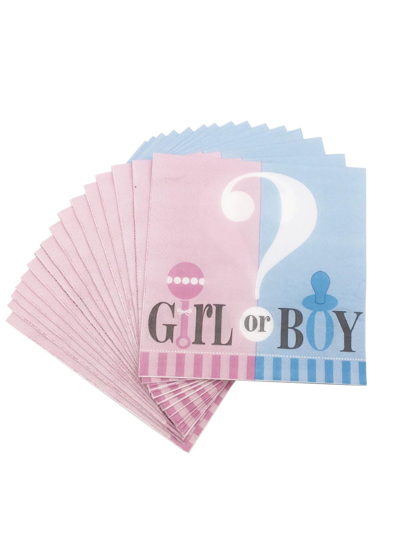 Bluejw Suitable For 16 Guests Party Supply Tableware Set Gender Disclosure Party Supplies Paper Tray Paper Cup Knife And Fork Set - Image 5