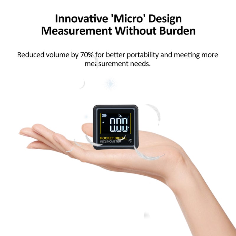 4 x 90° Portable Digital Inclinometer LCD Backlight Digital Protractor Slope Meter Digital Angle Ruler Single-side Magnetics Multifunctional Protractor Digital Level with 2 Modes, Finder Angle for - Image 2