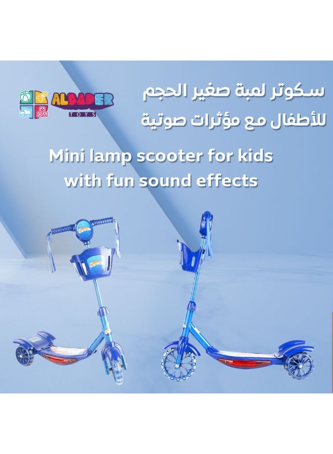 ALBADER Manual Scooter For Kids, 3 LED Music Lighted Wheels and Anti-Slip Deck with, 3 Wheel Kick Scooter, Manual Scooter For Children with Music & Lights, Suitable for Kids 2-7 Years - Image 5