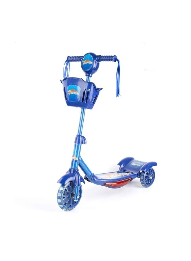 ALBADER Manual Scooter For Kids, 3 LED Music Lighted Wheels and Anti-Slip Deck with, 3 Wheel Kick Scooter, Manual Scooter For Children with Music & Lights, Suitable for Kids 2-7 Years - Image 1