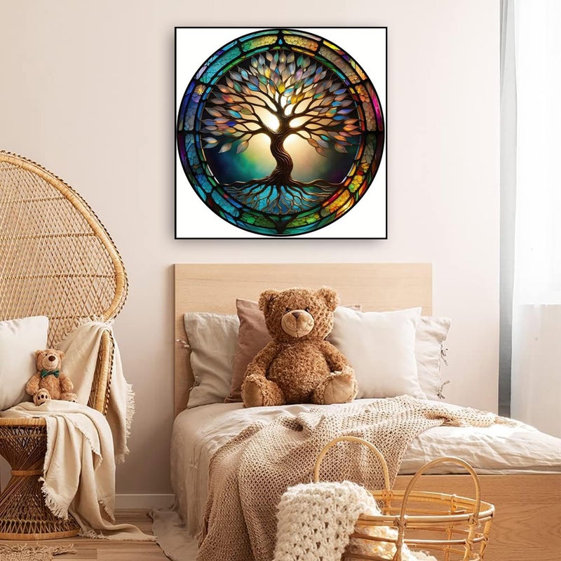KINPLUB Tree of Life Diamond Painting Kits for Adults Beginners, DIY Full Round Drill 5D Diamond Art Kits, Paint with Diamonds Dots Gem Art, Home Wall Decor 12 x 12 Inch - Image 4