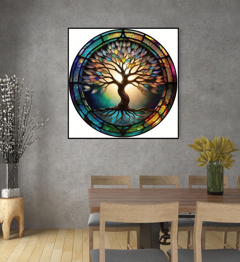 KINPLUB Tree of Life Diamond Painting Kits for Adults Beginners, DIY Full Round Drill 5D Diamond Art Kits, Paint with Diamonds Dots Gem Art, Home Wall Decor 12 x 12 Inch - Image 5
