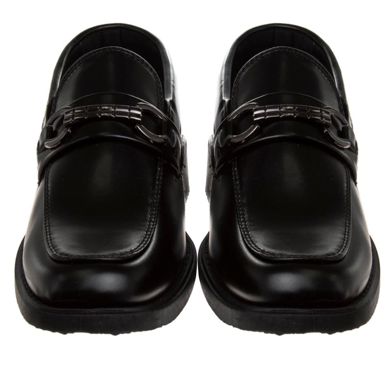 Josmo Boys Dress Shoes â€“ Slip-On Comfort Uniform Oxford Loafer with Buckle - Black (1 Big Kid) - Image 3