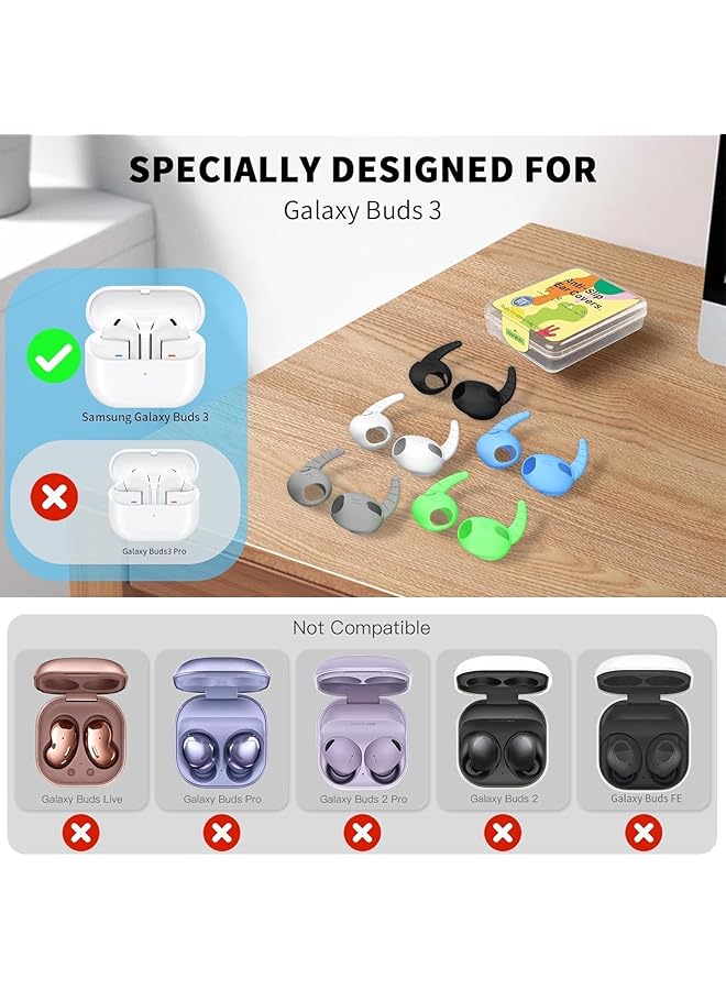 erorex 5 Pairs Ear Hooks Covers Compatible With Samsung Galaxy Buds 3 Anti Slip Ear Covers Holder  - Image 2