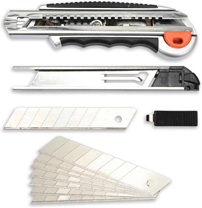 FIS Auto Load Safety Utility Cutter with 18mm Blade - Auto-Lock & Auto-Load System - Image 3
