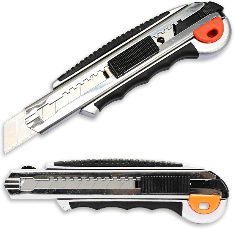 FIS Auto Load Safety Utility Cutter with 18mm Blade - Auto-Lock & Auto-Load System - Image 1