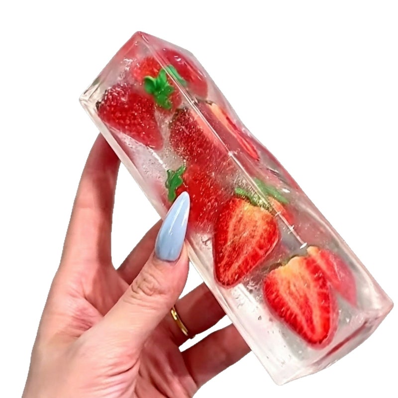 Fruit Ice Cube Squishy Toy, Slow Rebound Stress Relief Ball - Image 5