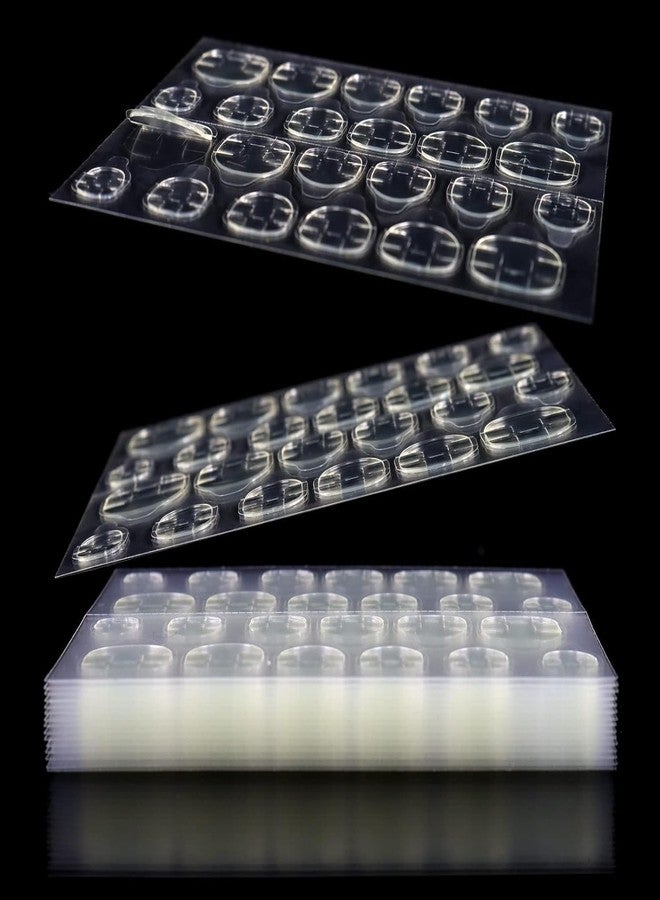 KRAFTMASTERS®240PCS (10 SHEETS) Adhesive Tabs Waterproof Breathable Double-sided Jelly Nail Sticker Super Sticky False Nail Glue Sticker Transparent Flexible for Manicure - Image 1