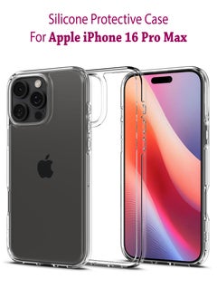 Apple iphone 16 Pro Max Silicone Protective Back Case Cover For Apple iphone 16 Pro Max - Clear