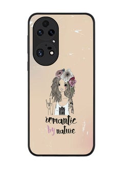 Stylizedd Rugged Black edge case for Huawei P50 Pro Slim fit Soft Case Flexible Rubber Edges Anti Drop TPU Gel Thin Cover - Romantic by Nature  - Image 1