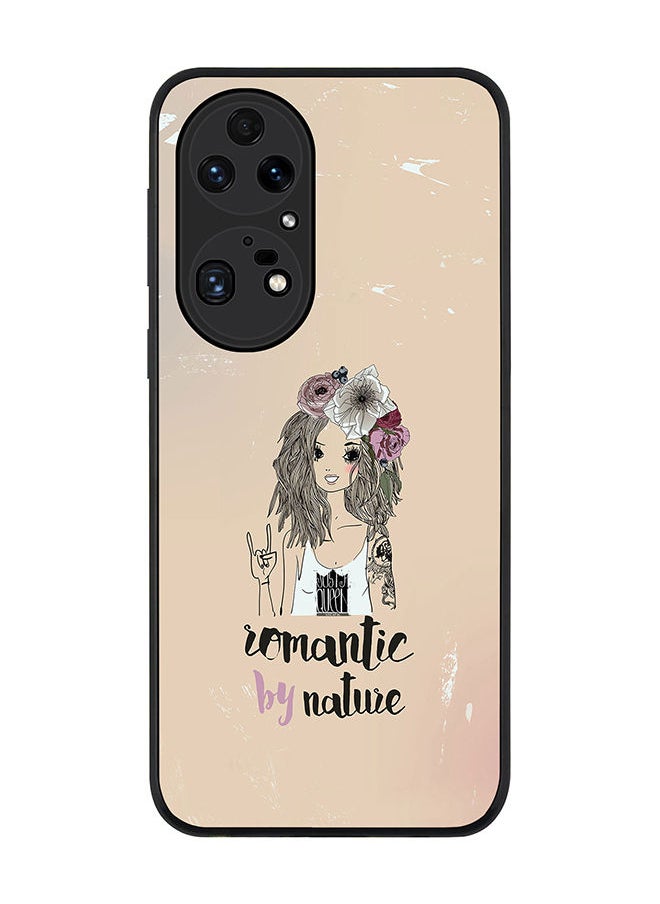 Stylizedd Rugged Black edge case for Huawei P50 Pro Slim fit Soft Case Flexible Rubber Edges Anti Drop TPU Gel Thin Cover - Romantic by Nature  - Image 1