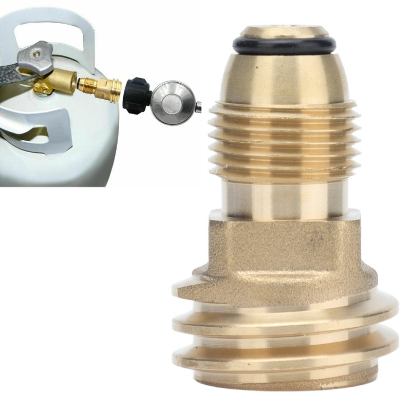 Propane Tank Brass Fittings Adapter Converts LP TANK POL Service Valve to QCC1 Type1 Hose - Image 2
