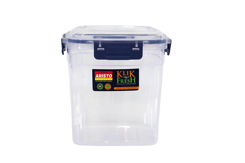 Aristo Klik & Fresh 203 Air Tight Container For Fridge Organizer Plastic Container Set Fridge Boxes, Kitchen Accessories Set Organization-2100ml - Dark Blue - Image 3
