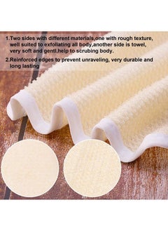 Tatuo Exfoliating Face and Body Wash Cloths Towel Soft Weave Bath Cloth Exfoliating Scrub Cloth Massage Bath Cloth for Women and Man (3 Pack Exfoliating Side and Soft Terry Side Cloth)  - Image 3