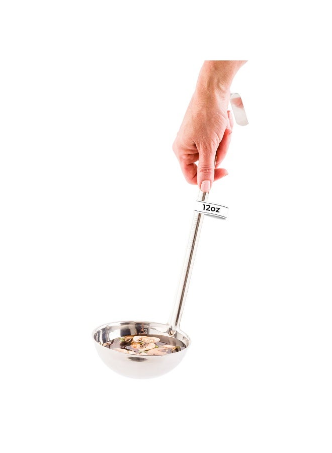 Restaurantware Met Lux 12 Ounce Portion Ladle, 1 Multipurpose Portion Serving Spoon - Does Not Corrode, Dishwashable, Stainless Steel Portion Control Serving Utensil, Premium - Image 2