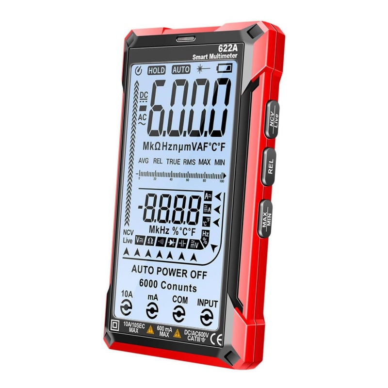 Auto Ranging Digital Multimeter AC DC Voltage Tester Capacitor NCV Electrical Troubleshooting - Image 2