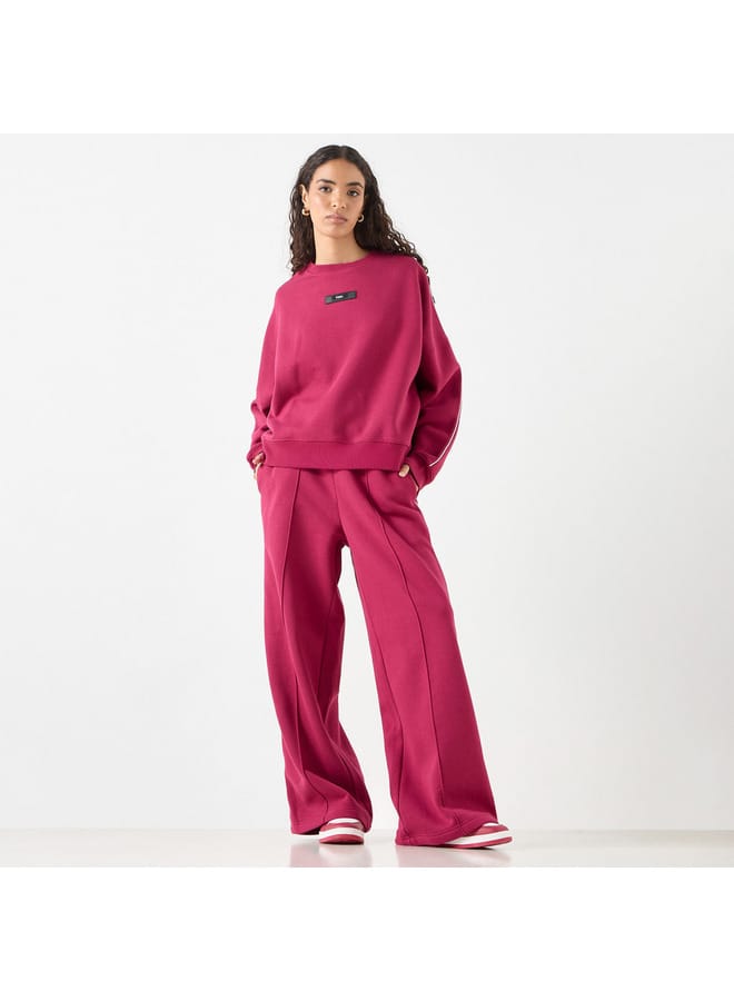 Kappa Kappa Solid Track Pants with Elasticated Waistband and Pockets - Image 2