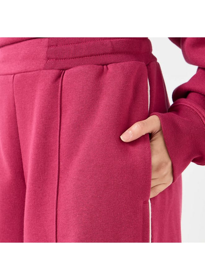 Kappa Kappa Solid Track Pants with Elasticated Waistband and Pockets - Image 4