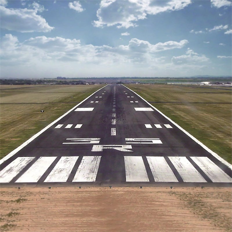 Baocicco 8x8ft Airstrip Plane Runway Backdrop Vinyl Photography Background Airport Modern Traffic Facilities Fast Air Transport Helicopter Military Civilian High Tech Children Adult Party Portrait