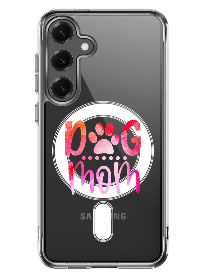Theodor Magnetic Case for Samsung Galaxy S25 6.2-inch Compatible with MagSafe Wireless Charging, Shockproof Phone Bumper Cover Dog mom - Image 1