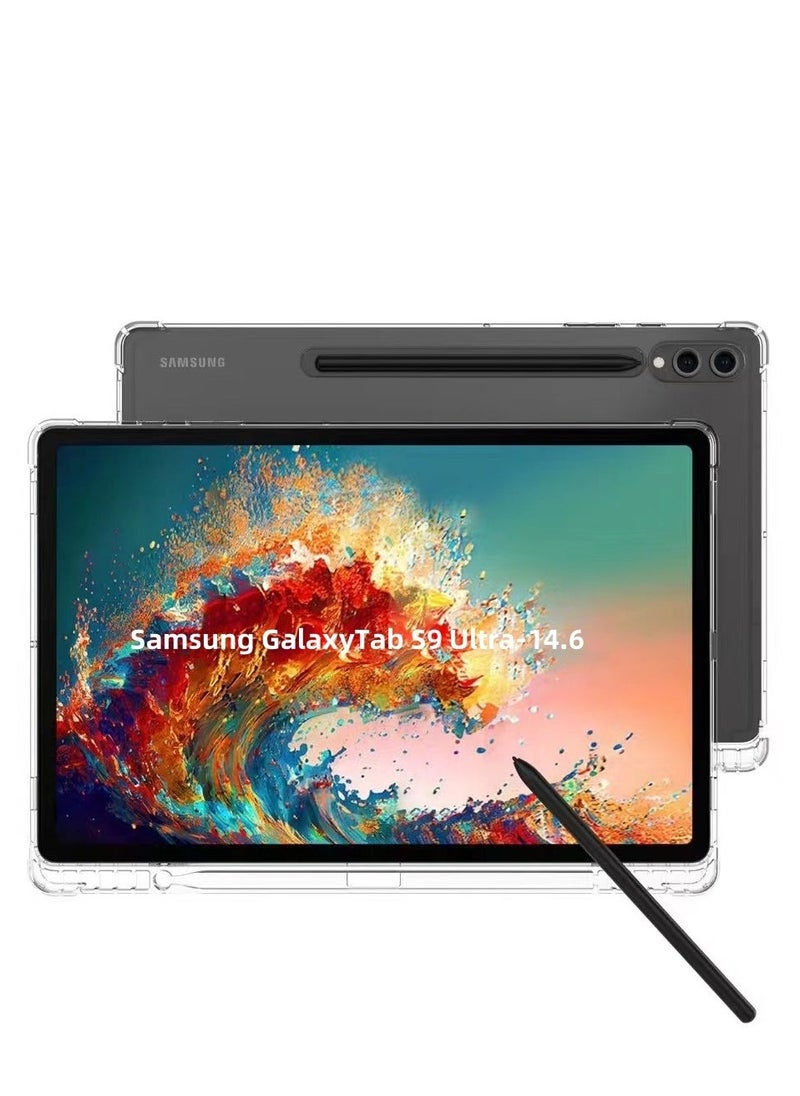 IAF Universal Samsung Galaxy Tab S9 Ultra 14.6-inch 2023, shockproof and impact-resistant, plastic protection, lightweight and yellowing resistant, also suitable for S8 Ultra 14.6 universal (transparent) - Image 1