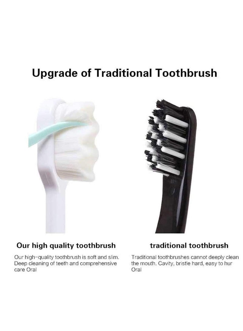Extra Soft Toothbrush(2 Pcs), Ultra Soft-bristled Adult Toothbrush Micro Nano 15000 Floss Bristle Good Cleaning Effect for Sensitive Teeth Oral Gum Recession For Deep Cleaning Oral Care At Home . - Image 4