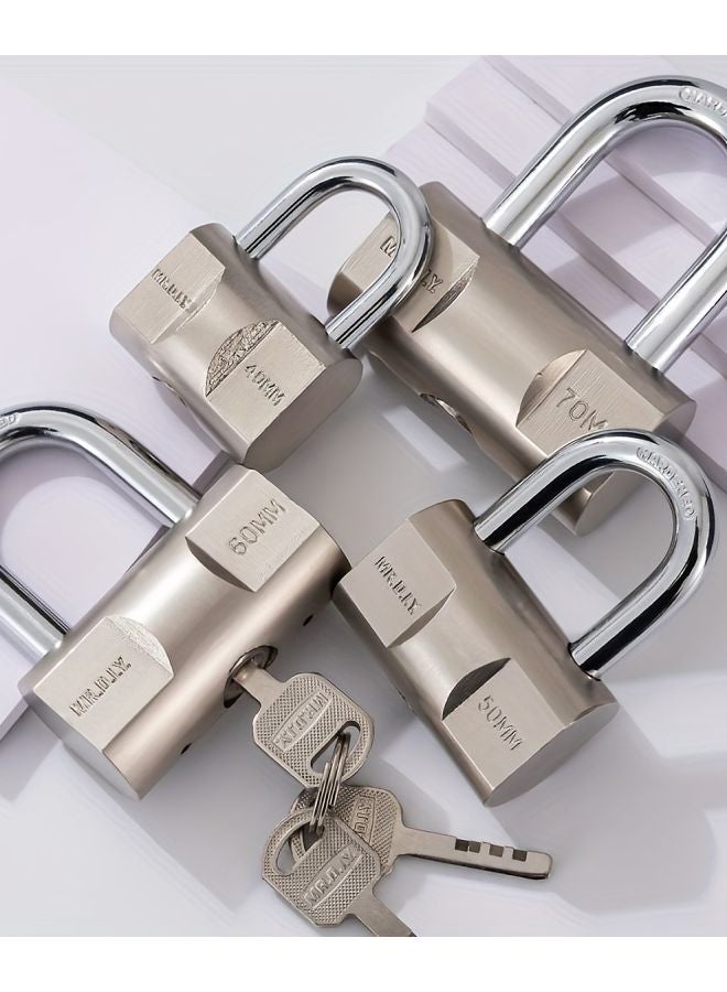LTV 40 Heavy Duty Metal Padlock Set With 3 Keys Anti Theft Lock For Doors Toolboxes - Image 4