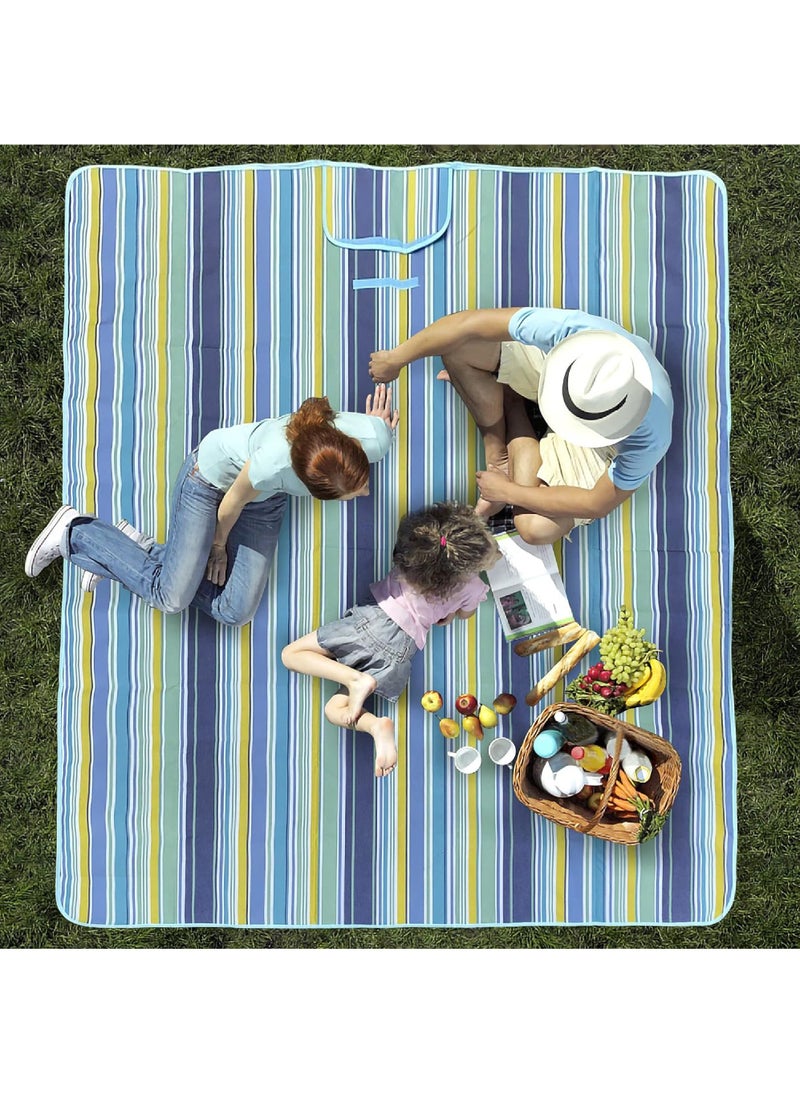 Rock Pow - Foldable Picnic Blanket Waterproof Beach Blanket Waterproof Picnic Blanket Portable Picnic Mat Portable Beach Mat For Outdoor Camping Family Outdoor Park Garden - Image 1