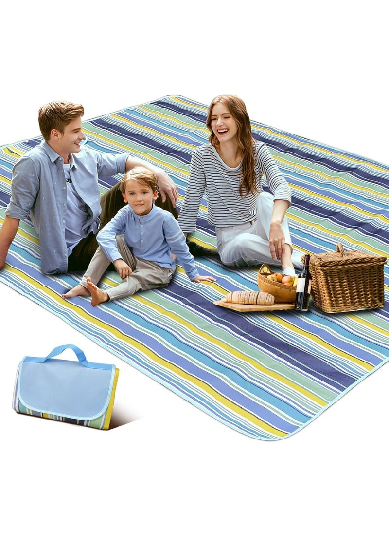 Rock Pow - Foldable Picnic Blanket Waterproof Beach Blanket Waterproof Picnic Blanket Portable Picnic Mat Portable Beach Mat For Outdoor Camping Family Outdoor Park Garden - Image 1