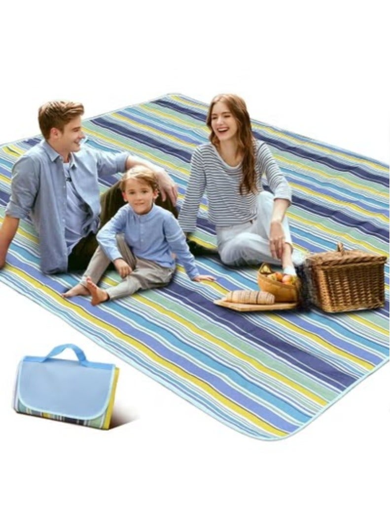Rock Pow Foldable Picnic Blanket Waterproof Beach Blanket Waterproof Picnic Blanket Portable Picnic Mat Portable Beach Mat For Outdoor Camping Family Outdoor Park Garden  - Image 1