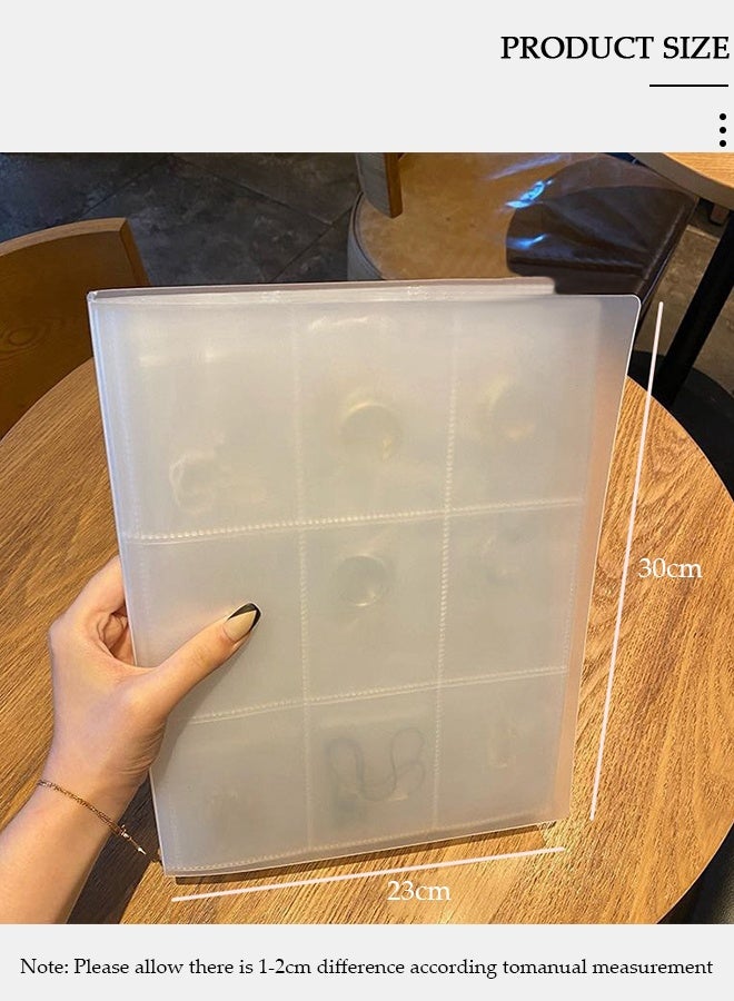 DUNISO Transparent Jewelry Storage Book, Portable Travel Jewelry Organizer,  PVC Anti Oxidation Dust Prevention Jewelry Storage Album for Earrings, Rings, Necklaces, Bracelet, Necklace, Bracelets and Stud(288 Grids) - Image 4
