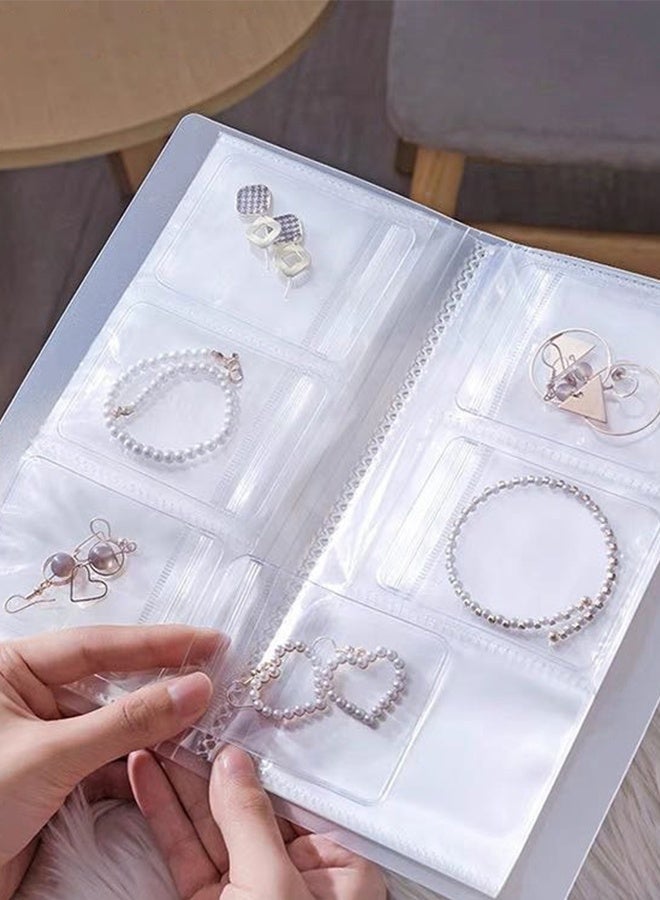 DUNISO Transparent Jewelry Storage Book, Portable Travel Jewelry Organizer,  PVC Anti Oxidation Dust Prevention Jewelry Storage Album for Earrings, Rings, Necklaces, Bracelet, Necklace, Bracelets and Stud(288 Grids) - Image 3