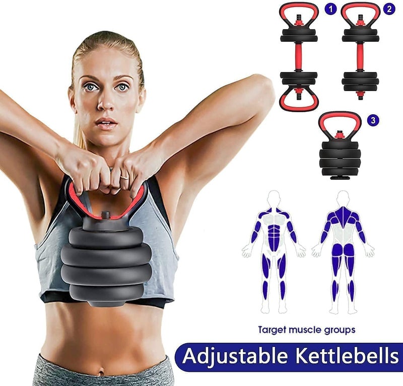 Dumbbells 6 in 1 Multi task Adjustable on Weighted Ball and Olympic Bars Push Up Training Ideal for Free Weight Exercise Fitness and Home Workout Unisex - Image 1