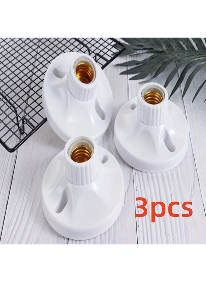 3pcs E27 Lamp Holder Ceramic Bulb Socket High Temperature Resistant - Image 2