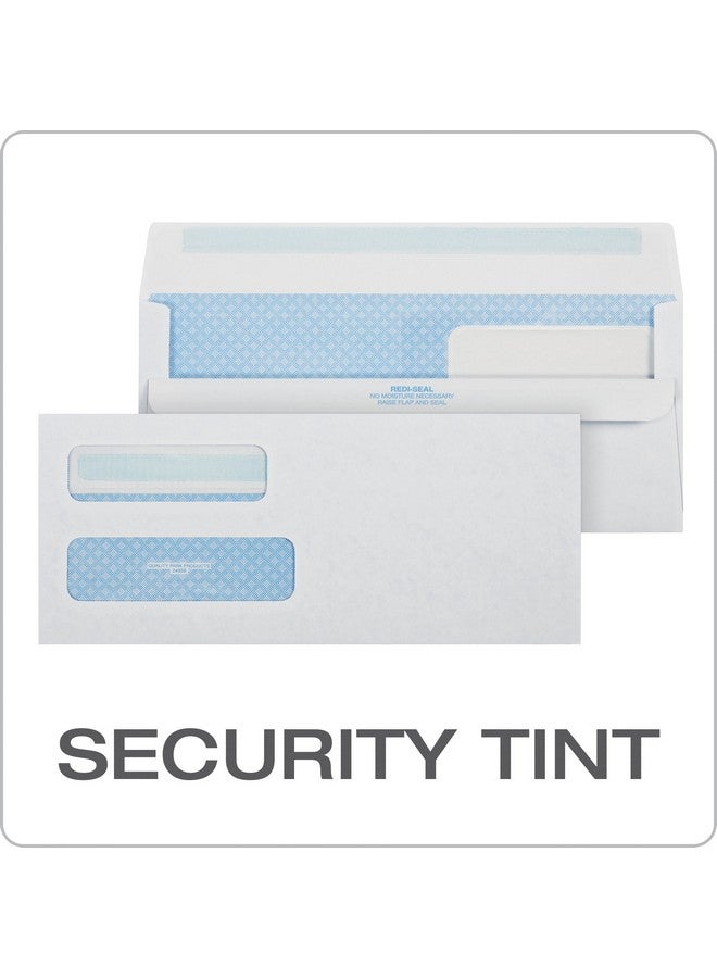 Quality Park 10 Doublewindow Selfseal Security Envelopes For Business Statements Invoices 41/8" X 91/2" White 24Lb 500 Per Box (Qua24559) (24559) - Image 5