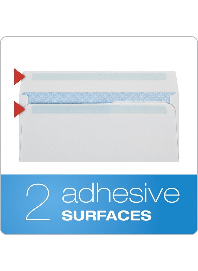 Quality Park 10 Doublewindow Selfseal Security Envelopes For Business Statements Invoices 41/8" X 91/2" White 24Lb 500 Per Box (Qua24559) (24559) - Image 4