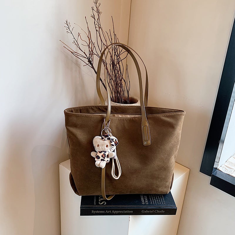 Large Capacity Leopard Print Tote Bag Women'S Autumn Vintage Casual Portable Shoulder Bag Fashionable Underarm Bag - Image 3