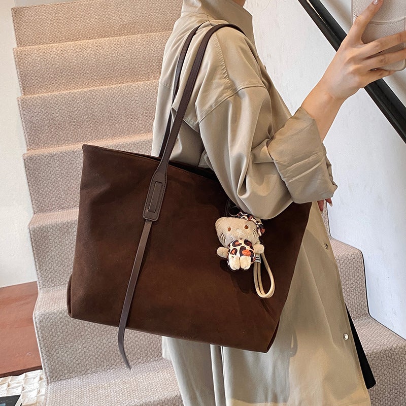 Large Capacity Leopard Print Tote Bag Women'S Autumn Vintage Casual Portable Shoulder Bag Fashionable Underarm Bag - Image 4
