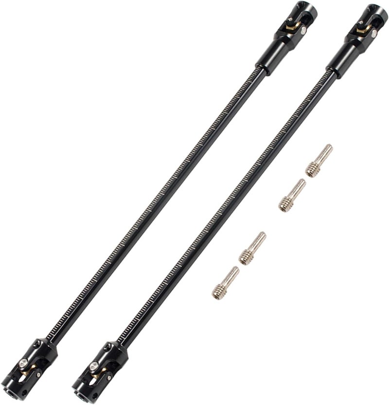 AMK 68229mm Severable Ruled SCX10 Driveshaft Stainless Steel TRX4 Drive Shaft for 110 RC Crawler Sportys Scalers GSPEED Axial Capra UTB10 Pro Upgrades DIY LCG Rig 2Pcs Black - Image 1