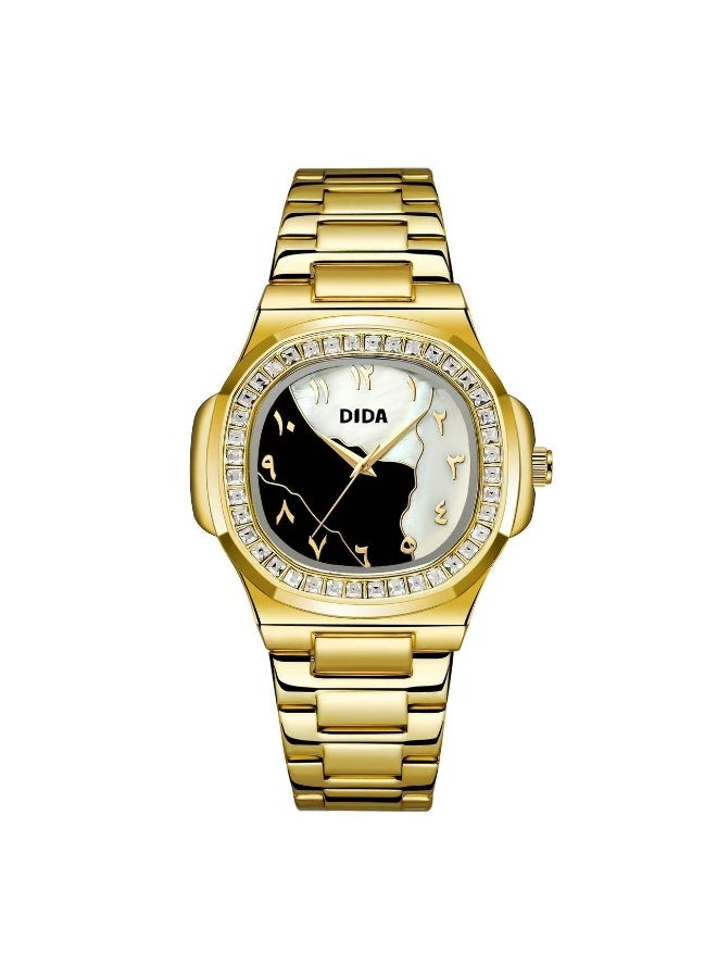 DIDA Men's Stainless Steel Waterproof  Fashion Watch C103 Gold - Image 1