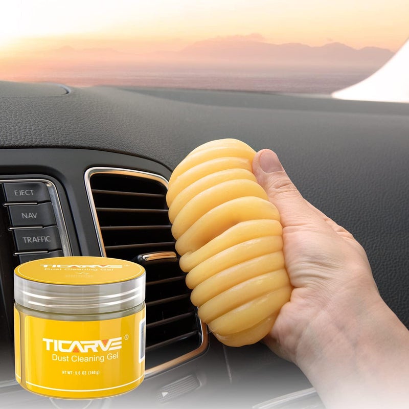 TICARVE Car Cleaning Gel Car Detailing Putty Car Cleaning Putty Gel Auto Detailing Tools Car Interior Cleaner Car Cleaning Kits Cleaning Slime Keyboard Cleaner Yellow Standard fit - Image 1