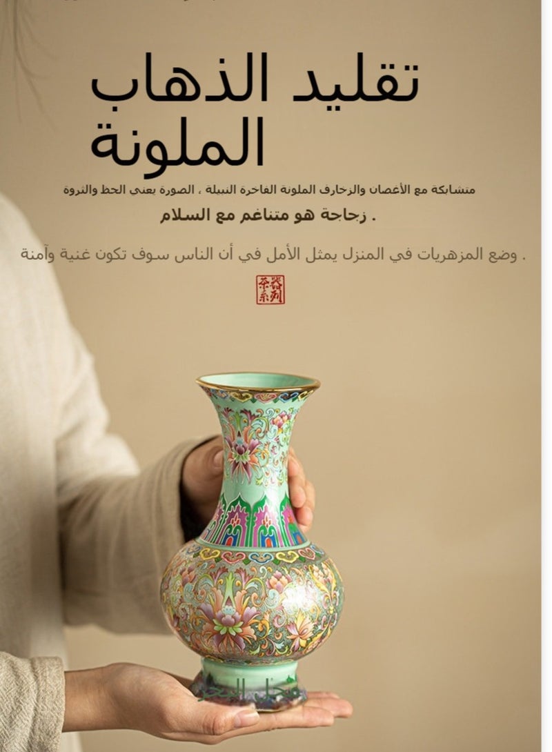 China Made 「Imperial Elegance: Cloisonné Enamel & Silver Filigree Ceramic Vase」 - Image 1