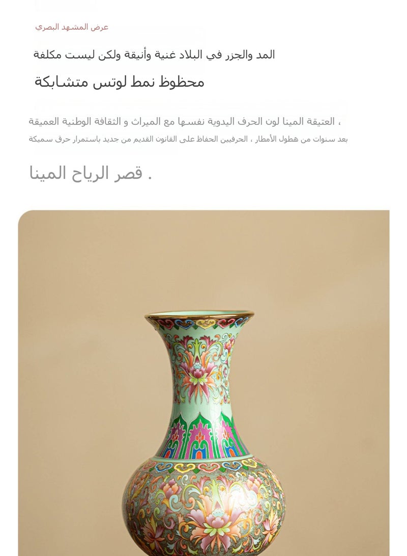 China Made 「Imperial Elegance: Cloisonné Enamel & Silver Filigree Ceramic Vase」 - Image 4