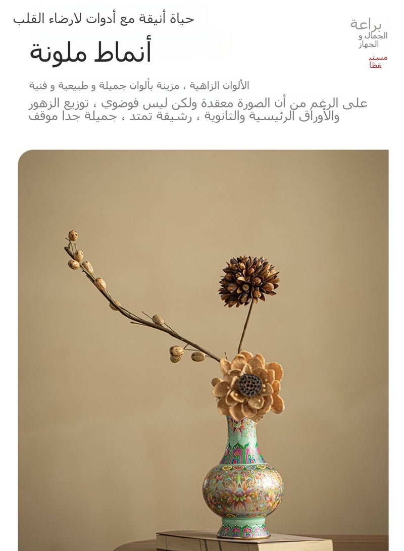 China Made 「Imperial Elegance: Cloisonné Enamel & Silver Filigree Ceramic Vase」 - Image 5