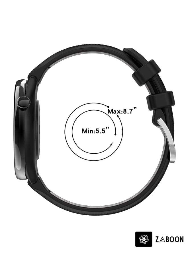 Zaboon Amazfit GTS 4 Mini 22mm Cross Texture Two Color Silicone Steel Buckle Watch Band - Image 4