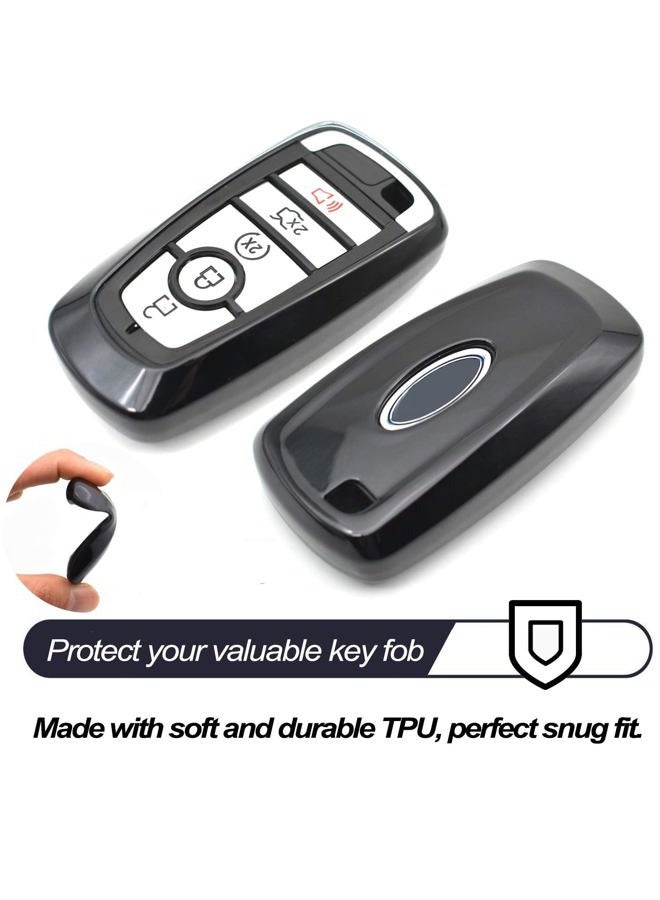MECHCOS Fit for Ford Edge Mustang Explorer Bronco Escape Expedition Maverick F-150 Lightning F-250 F-350 F-450 F-550 Super Duty F-650 F-750 Black TPU Key Fob Cover Case Holder Protector Accessories - Image 3